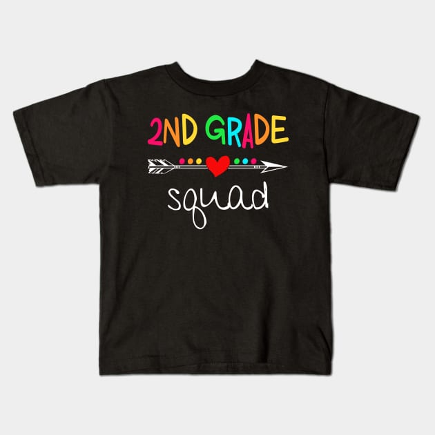 2nd Grade Squad Second Teacher Student Team Back To School Shirt Kids T-Shirt by Alana Clothing